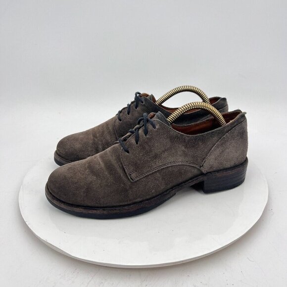 Fiorentini Baker Women Size 5 EU 35 Brown Suede Plain Toe Derby Casual Shoe - Picture 2 of 12